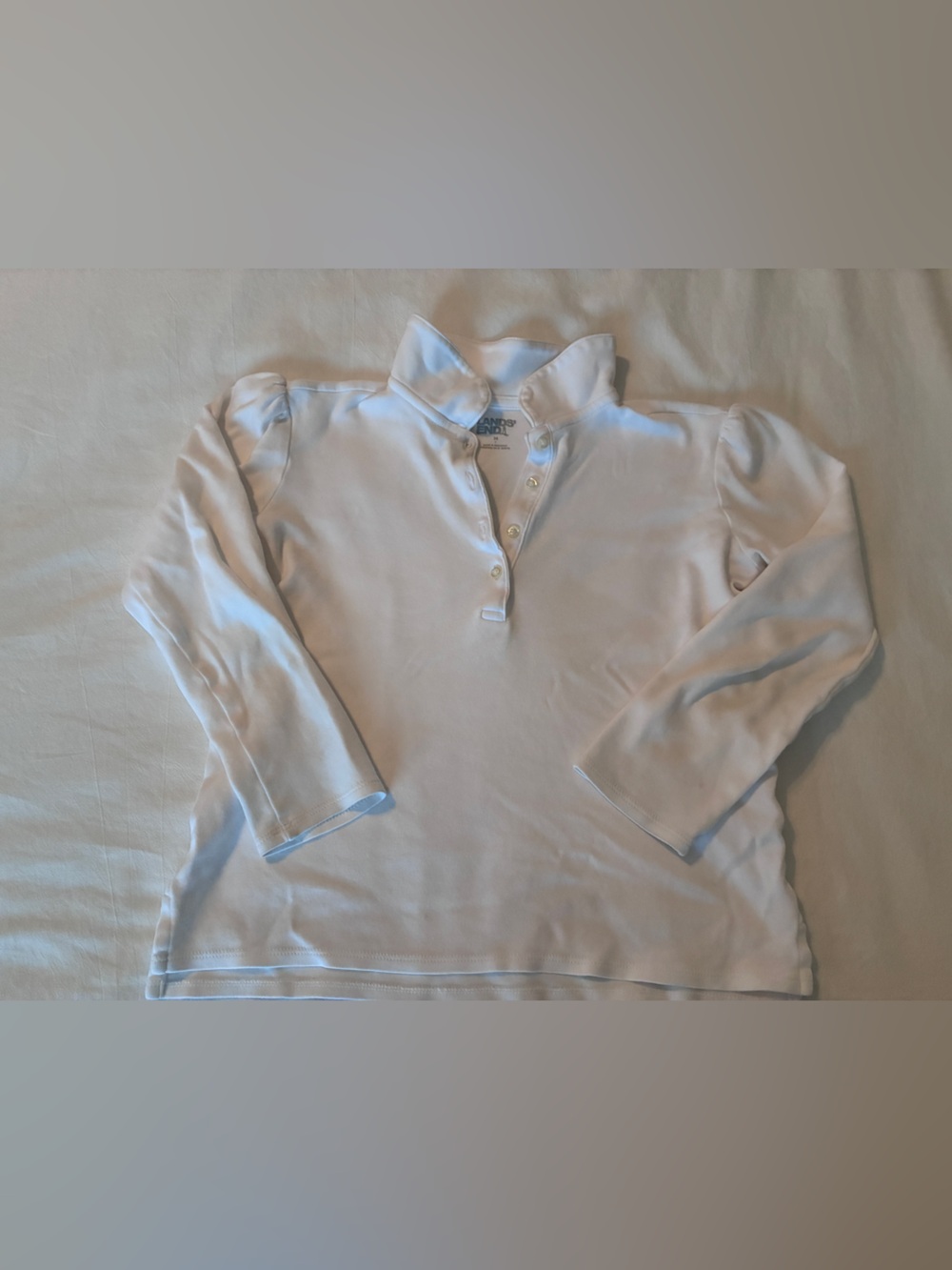 5 girls Lands' End Long-Sleeve Polo size M(8)